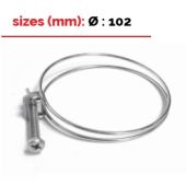 Collier inox BMC diam 102 pour flexible caoutchouc