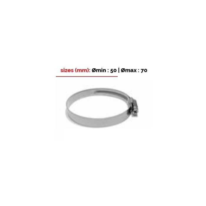 Collier inox BMC diam50-70mm