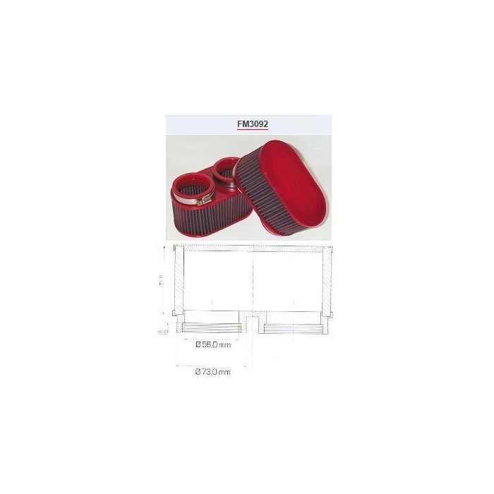 BMC Dubbele conische motorfilter
